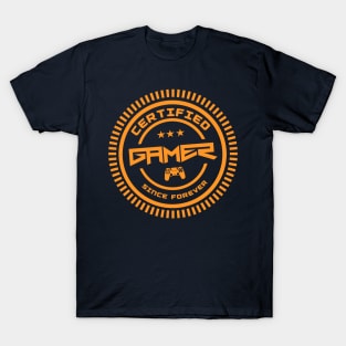 Certified Gamer Achievement Badge LOGO T-Shirt